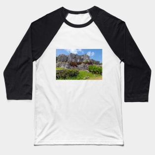 Ancient Mayan Architecture Tulum Mexico Baseball T-Shirt